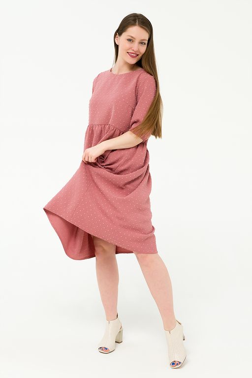 Платье со сборкой брусника - Odis фото 9