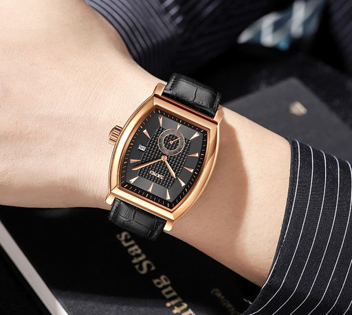 Часы наручные Skmei мужские кварцевые 9306rose-gold-black