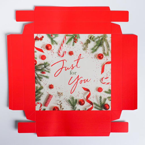 Коробка складная под торт новогодняя Just for you, 30×30 см