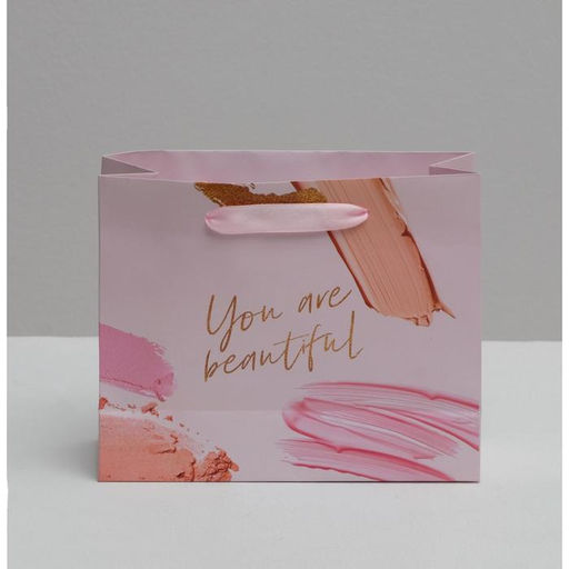 Пакет подарочный ламинированный, упаковка, «You are beautiful», 22 х 17.5 х 8 см