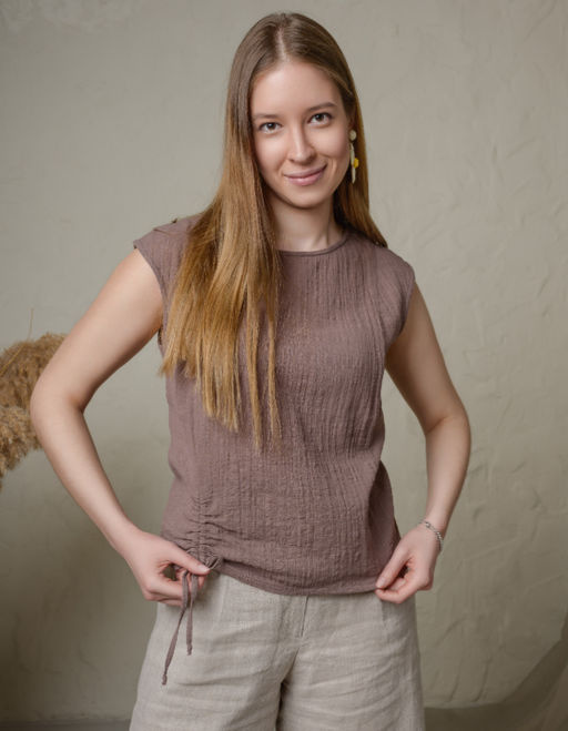 Топ хлопковый - Новый лен фото 3