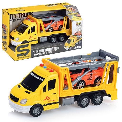 Машина "Дорожная служба" 1:16 (свет, звук) в коробке (цвет желтый)