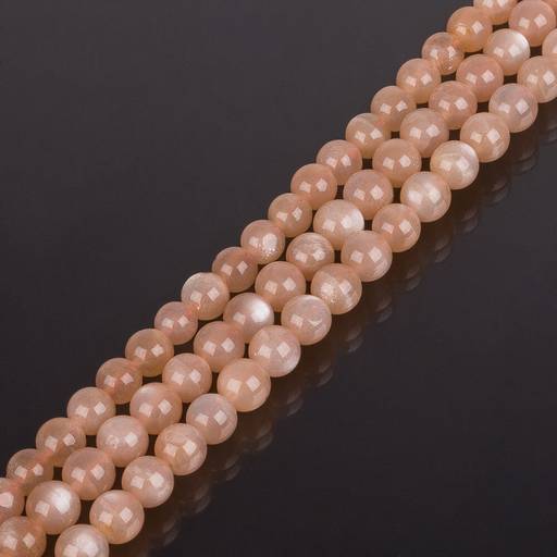 Бусины для украшений из Лунного камня (46 бусин) 39 см