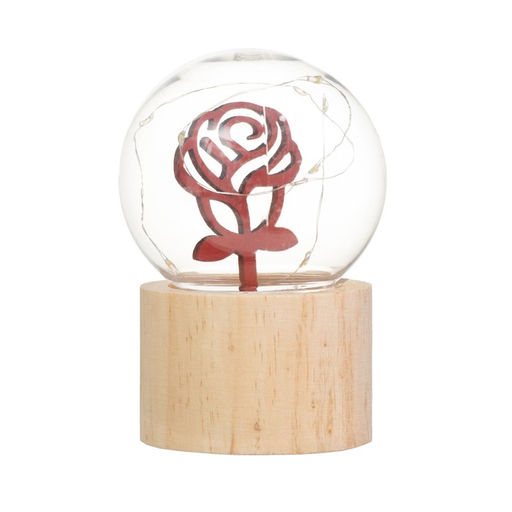 Фигурка светящаяся RISALUX Роза, LED-ночник, 3?AG10, шар-8 см, 6.5?6.5?11.5 см