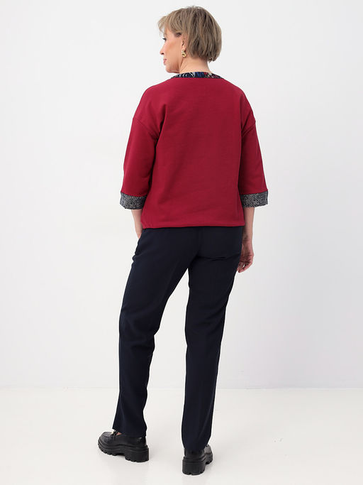 Свитшот женский KATHARINA KROSS KK-SK-001P-бордовый  фото 4