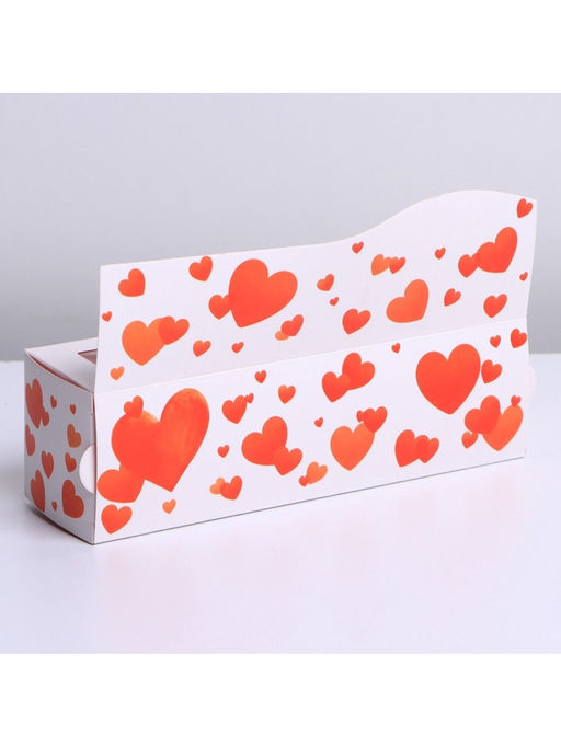 Цена за 5 шт. Коробка для макарун кондитерская, упаковка, « Love you», 18×5.5×5.5 см