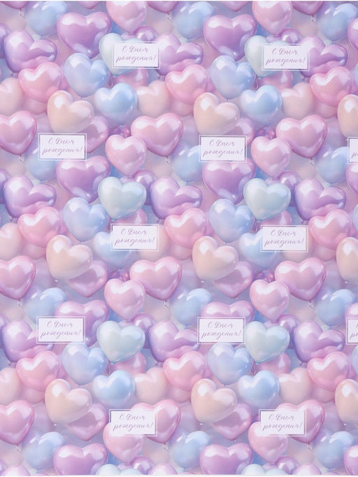 Цена за 10 шт. Бумага упаковочная «Шары», 70 × 100 см