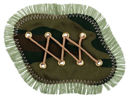 Термоаппликация BLITZ пятно джинс 6 шт П1/1 со шнуровкой 8.5х9.5 см