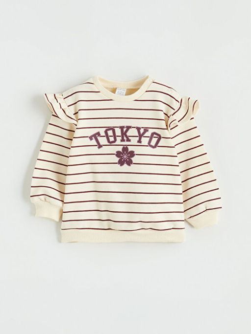 Tokyo Bask?l? K?z Bebek Sweatshirt ve Tayt Tak?m