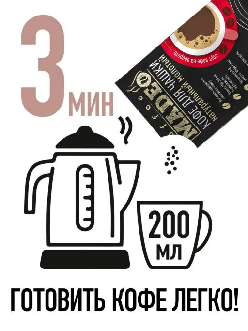 Кофе молотый в пакетиках Набор порционный В самом соку! 10 шт*10 г - Madeo фото 9