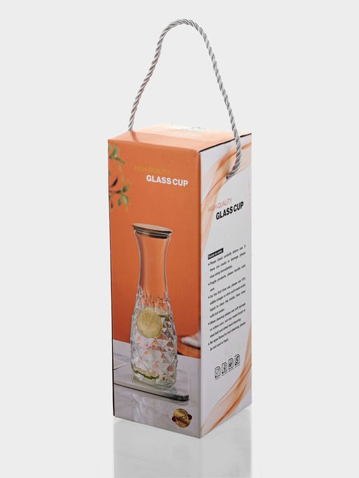 Графин «Элизиум», 1000 мл, бамбуковая крышка, стекло, прозрачный