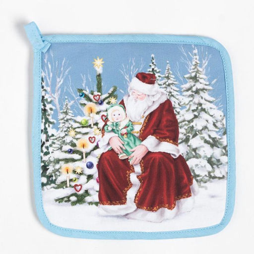 Набор кухонный Новогоднее чудо варежка-прихватка 20х28см, прихватка 19х19см,100%хл - Этель фото 5