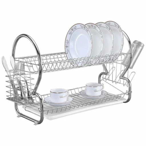 BE-7220 Сушилка для посуды двухуровневая 43х25х38 см - Delta фото 2