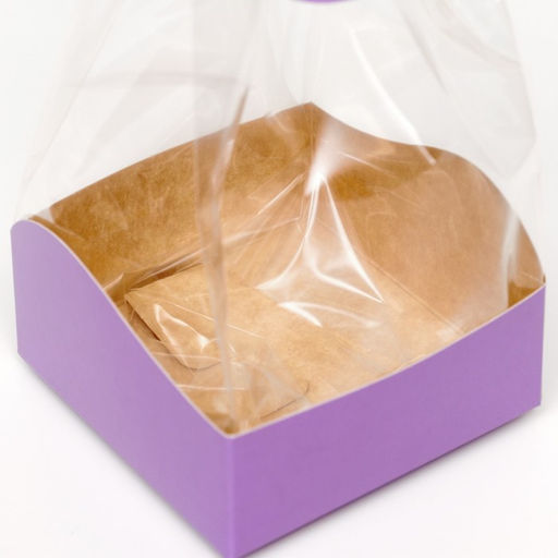 Цена за 10 шт. Пакет с жёстким дном, сиреневый, 10 х 10 х 32 см - Simaland фото 2