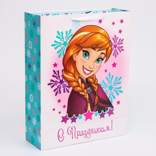 Пакет ламинат вертикальный С Днем Рождения!, Холодное сердце, 31х40х11 см - Disney фото 2