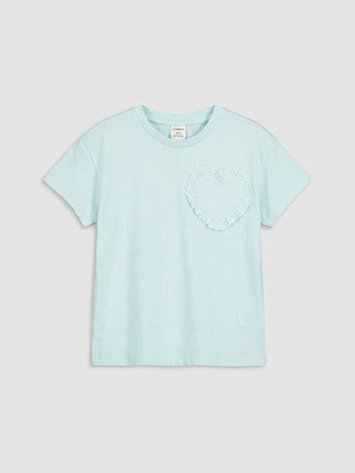 Bisiklet Yaka Nak??l? K?z ?ocuk Ti??rt