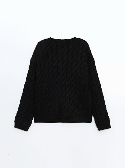 Bisiklet Yaka K?z ?ocuk Triko Kazak - Waikiki фото 3