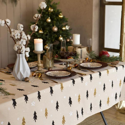 Скатерть новогодняя «Доляна» Christmas mood=146×110+/- 3 см, 100% хлопок, рогожка 164 г/м²