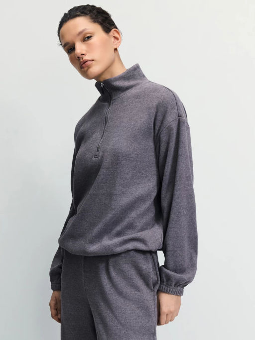 Толстовка на молнии оверсайз / Zarina