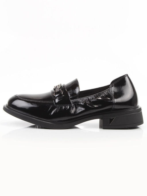 03-DEB104-3 BLACK Лоферы женские (натуральная кожа)