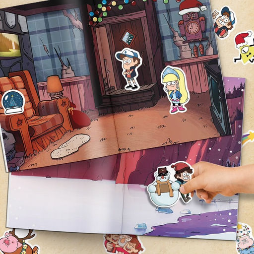 Стикербук Новогодний спэшл, А5, 8 стр., 80 стикеров, Гравити Фолз - Disney фото 5