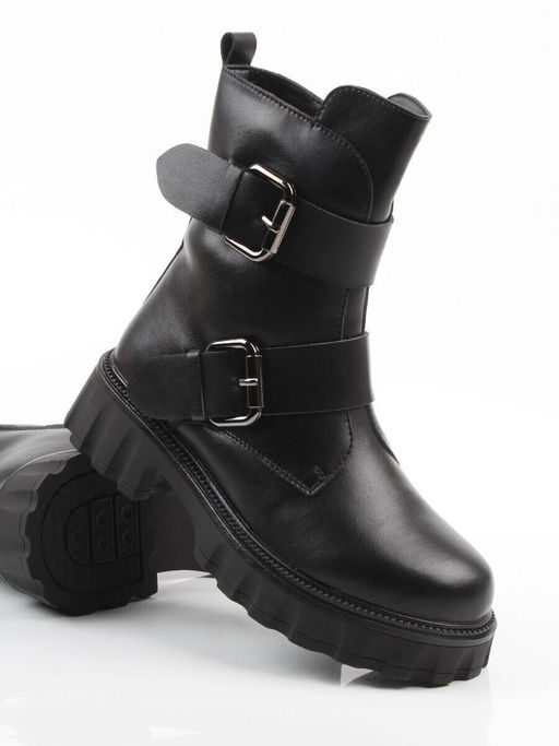 04-PAX40-1Z BLACK Ботинки зимние женские (натуральная кожа, 100% шерсть) размер 38 маломерит на пол