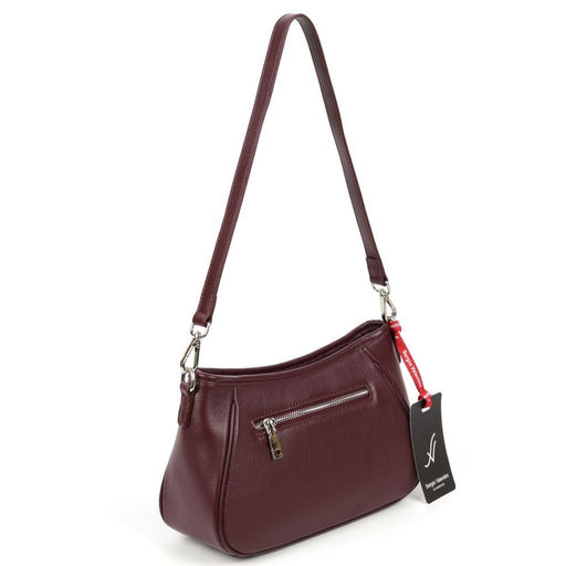 Женская кожаная сумка Sergio Valentini SV-80021 ВайнРед фото 3