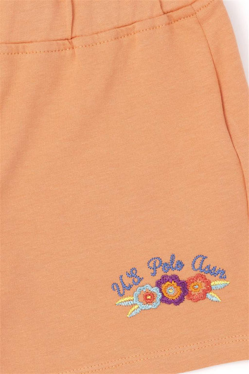 Трикотажные шорты цвета лосося для девочек Неожиданная скидка в корзине - U.s. polo assn фото 3