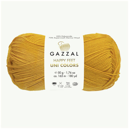 Хеппи фит однотонный (Happy feet Uni Colors) пряжа GAZZAL 75%меринос 25%полиамид10х50г/165м