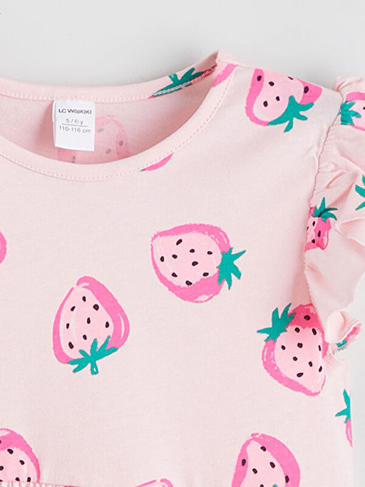 ?i?ek Desenli K?z ?ocuk Elbise