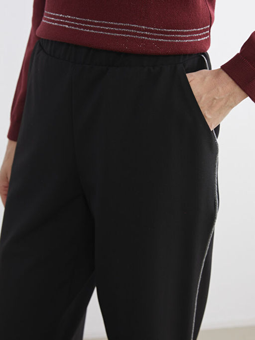 B?y?k Beden Beli Lastikli Kad?n Pantolon