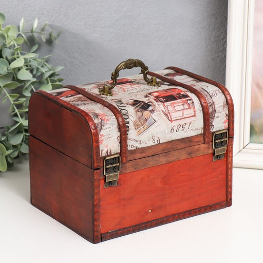 Шкатулка дерево сундучок "Париж" 15х20х15 см