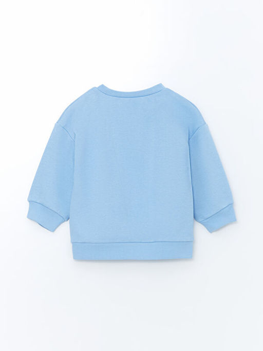 Bisiklet Yaka Bask?l? Erkek Bebek Sweatshirt ve E?ofman Alt 2li Tak?m - Waikiki фото 3