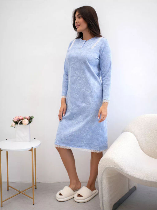 Сорочка женская Нина Голубой - Modamica фото 4