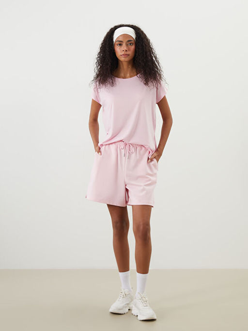 Bisiklet Yaka Oversize Kad?n Spor Ti??rt