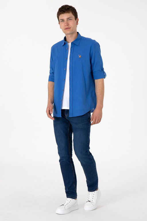 Erkek _ndigo Uzun Kollu Basic G_mlek Sepette S_rpriz _ndirim - U.s. polo assn фото 5