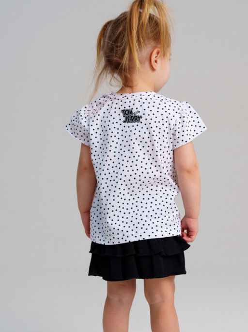 12543008 Комплект для девочек: фуфайка (футболка), юбка-шорты - Playtoday фото 2