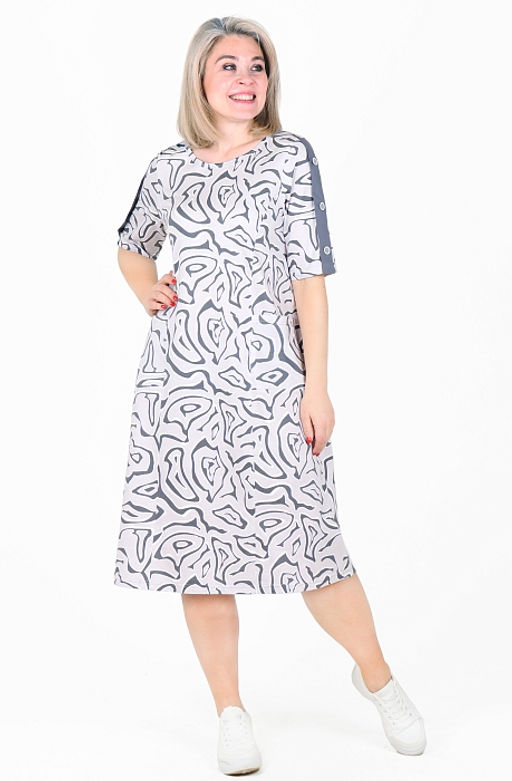 Платье Кассандра Х-483 (46-62) кулирка. Цвет в ассортименте - Лотос фото 8