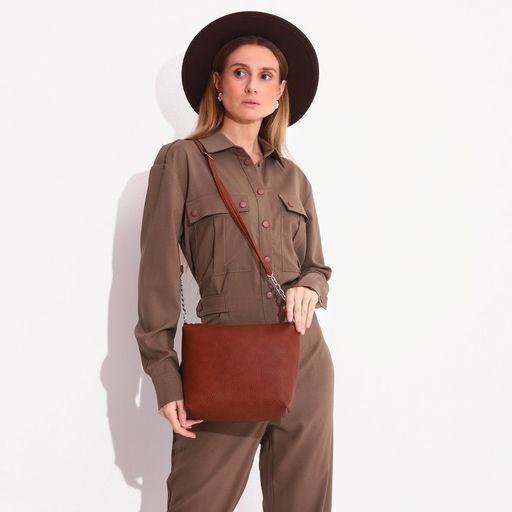 Сумка кросс-боди на молнии, цвет коричневый - Simaland фото 7