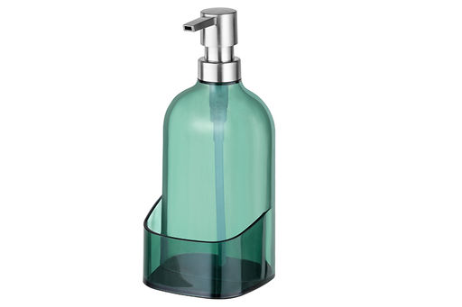 Диспенсер 500 мл 9,5*9,5*21 см прозрачный зеленый, с отделением для губки - Elan gallery фото 4
