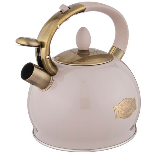 ЧАЙНИК AGNESS СО СВИСТКОМ, 3Л C ИНДУКЦИОН. КАПСУЛЬНЫМ ДНОМ ЦВЕТ: ДЫМЧАТЫЙ СЕРЫЙ  фото 3