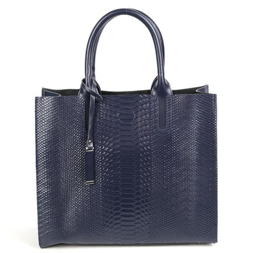 Женская кожаная сумка под змею 1555 Блу - Sergio valentini фото 4