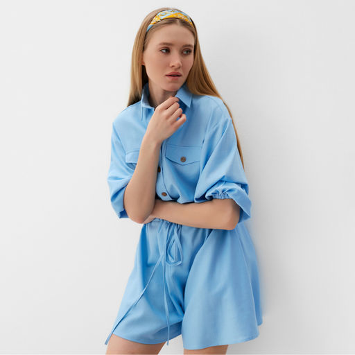 Комбинезон женский Minaku: Casual Collection, голубой размер 48