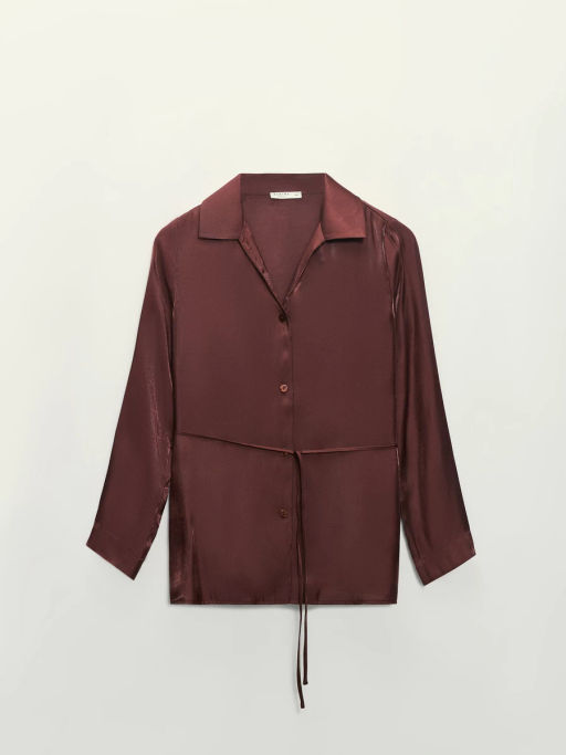 Блузка из вискозы с тонким поясом / Zarina