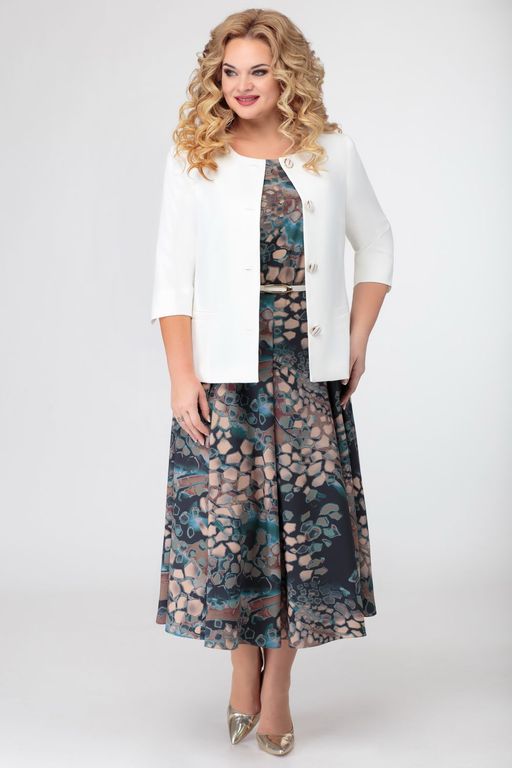 Блуза Swallow 803.2 черный+серебряный узор фото 279