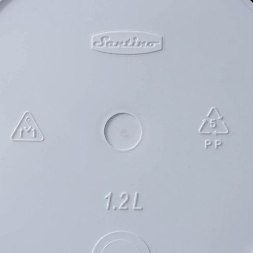 Кашпо для цветов со вставкой Santino «Арте», 1.2 л, пластик, бело-чёрное