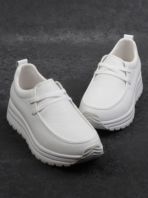 03-A1011-9 WHITE Полуботинки спортивные женские (натуральная кожа)