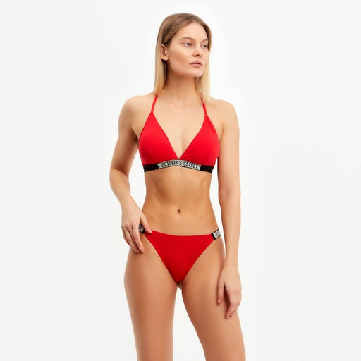 Комплект нижнего белья женский (топ, трусы), красный МИКС, размер 46-48