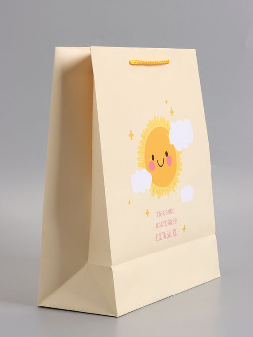 Пакет подарочный ламинированный «Настоящее солнышко», 26×12×32 см