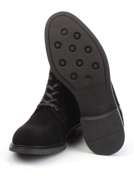 04-M3-1493 BLACK Ботинки зимние женские (натуральная замша, натуральный мех) - Фабричный китай фото 15